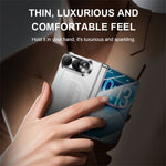 For iPhone Duo Magnetic Case with Anti-Spy Tempered Glass Film, Hinge Protection Electroplated PC Phone Cover