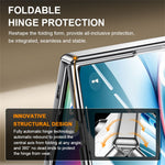 For iPhone Duo Magnetic Case with Anti-Spy Tempered Glass Film, Hinge Protection Electroplated PC Phone Cover