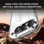 For iPhone Duo Magnetic Case with Anti-Spy Tempered Glass Film, Hinge Protection Electroplated PC Phone Cover