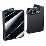 For iPhone Fold Case with Privacy Screen Protector Hard PC Skin-touch Phone Cover