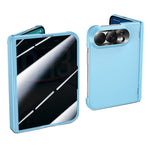 For iPhone Fold Case with Privacy Screen Protector Hard PC Skin-touch Phone Cover