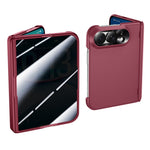For iPhone Fold Case with Privacy Screen Protector Hard PC Skin-touch Phone Cover