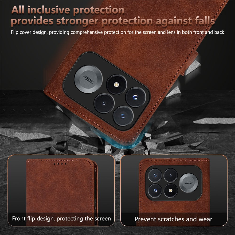 AZNS For Xiaomi Poco F9 Ultra 5G / Redmi K100 Pro Max 5G (China) Case PU Leather Wallet Phone Cover