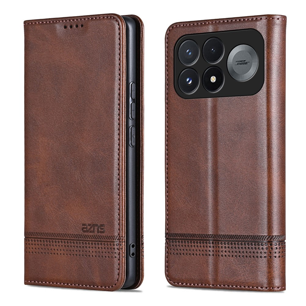 AZNS Phone Case for Xiaomi Poco F9 Pro 5G / Redmi K100 Pro 5G Cowhide Texture PU Leather Wallet Phone Cover
