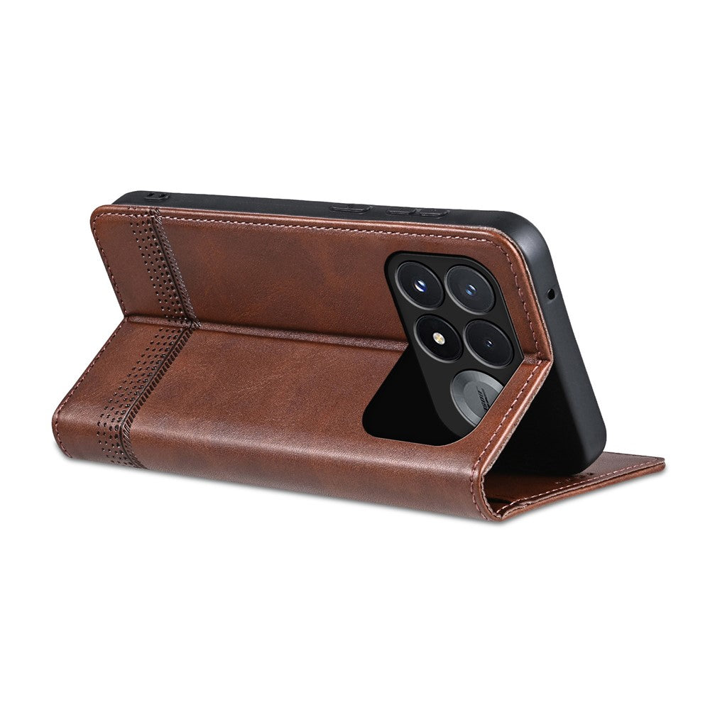 AZNS Phone Case for Xiaomi Poco F9 Pro 5G / Redmi K100 Pro 5G Cowhide Texture PU Leather Wallet Phone Cover