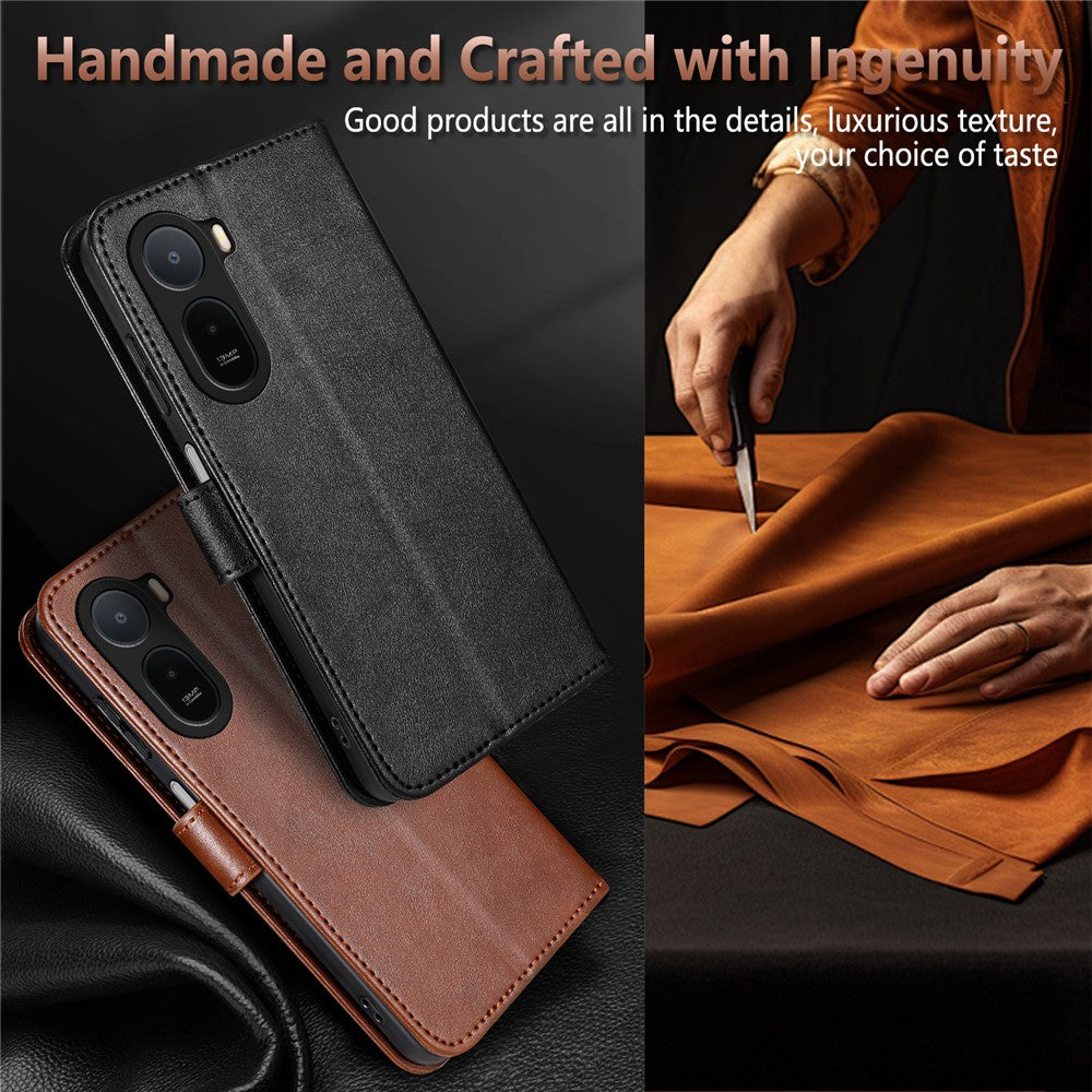AZNS For Xiaomi Poco C85x 5G / Redmi A7 Pro 4G (171.56mm) / A7 Pro 5G Case Anti-Scratch PU Leather Stand Wallet Phone Cover