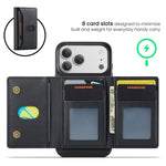 MAGKING K5 til iPhone 18 Pro Max / 17 Pro Max Cover RFID-blokerende Pung med 8 Kort Lommer i PU-læder bagcover