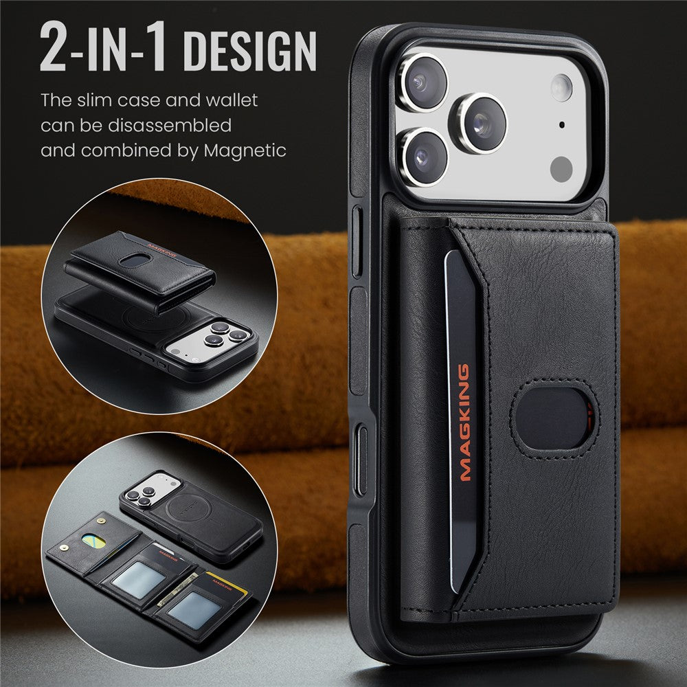 MAGKING K5 til iPhone 18 Pro Max / 17 Pro Max Cover RFID-blokerende Pung med 8 Kort Lommer i PU-læder bagcover