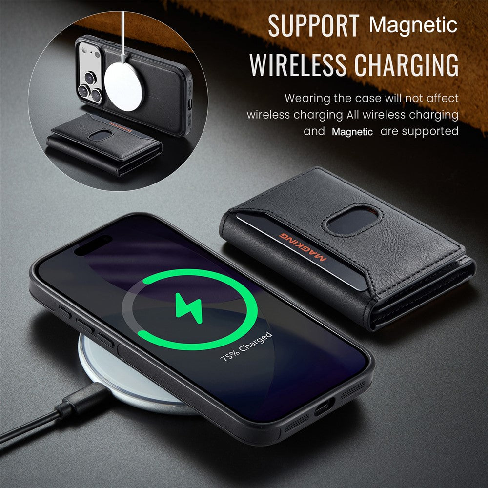 MAGKING K5 til iPhone 18 Pro Max / 17 Pro Max Cover RFID-blokerende Pung med 8 Kort Lommer i PU-læder bagcover