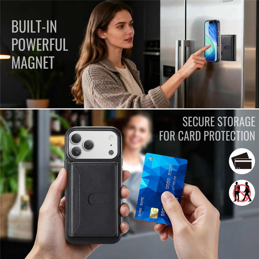 MAGKING K5 til iPhone 18 Pro Max / 17 Pro Max Cover RFID-blokerende Pung med 8 Kort Lommer i PU-læder bagcover