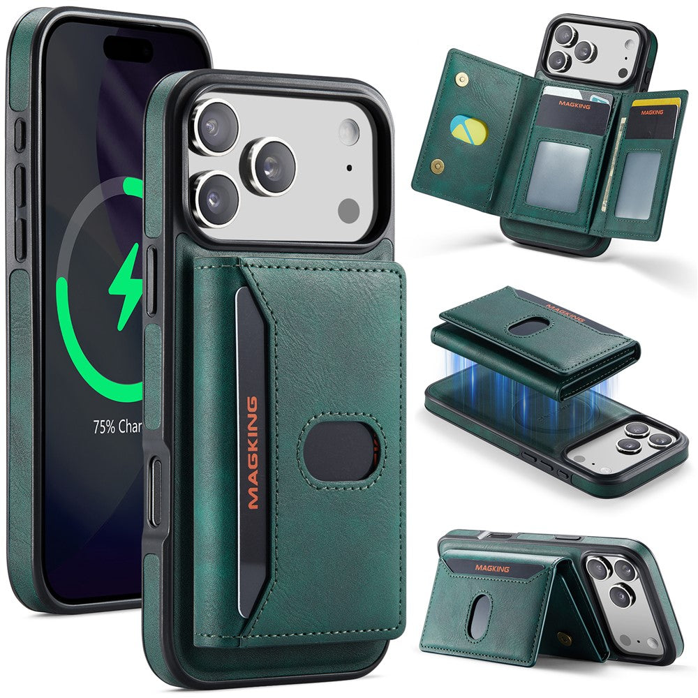 MAGKING K5 til iPhone 18 Pro Max / 17 Pro Max Cover RFID-blokerende Pung med 8 Kort Lommer i PU-læder bagcover