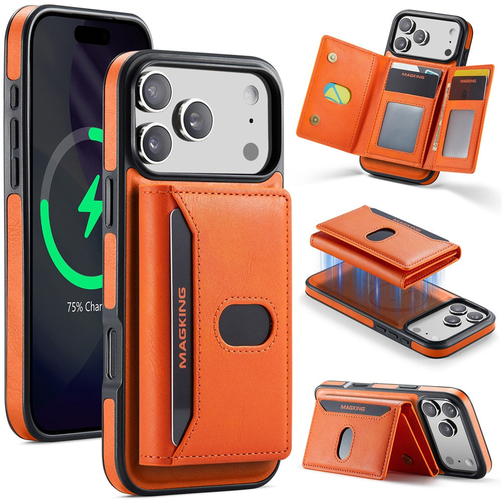 MAGKING K5 til iPhone 18 Pro Max / 17 Pro Max Cover RFID-blokerende Pung med 8 Kort Lommer i PU-læder bagcover
