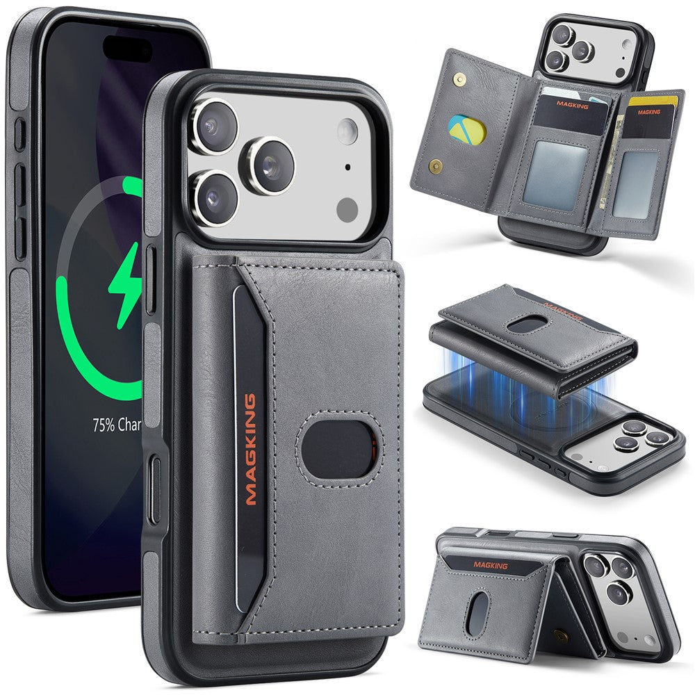 MAGKING K5 til iPhone 18 Pro Max / 17 Pro Max Cover RFID-blokerende Pung med 8 Kort Lommer i PU-læder bagcover