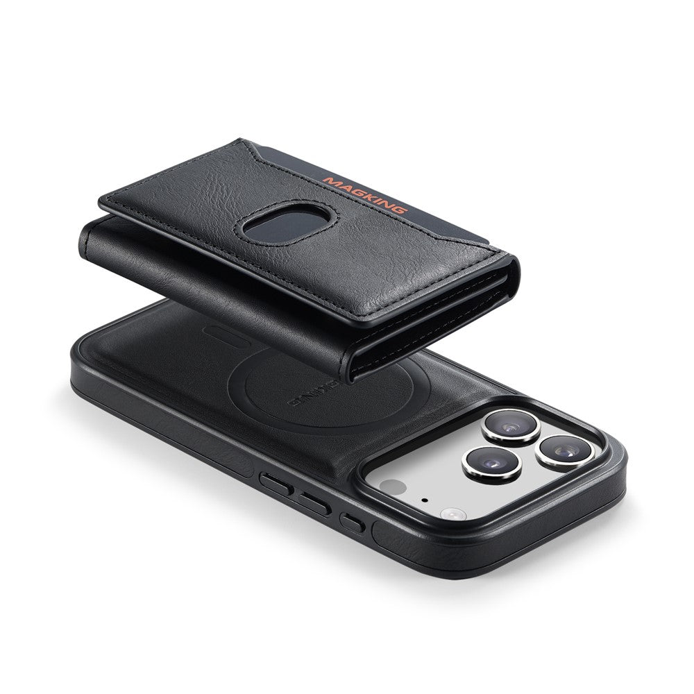 MAGKING K5 for iPhone 18 Pro / 17 Pro Case RFID Blocking 8 Card Holder PU Leather Phone Back Cover