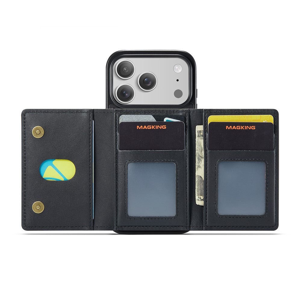 MAGKING K5 for iPhone 18 Pro / 17 Pro Case RFID Blocking 8 Card Holder PU Leather Phone Back Cover