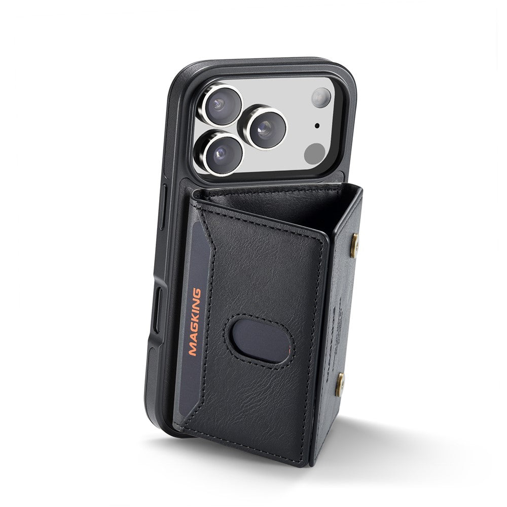 MAGKING K5 for iPhone 18 Pro / 17 Pro Case RFID Blocking 8 Card Holder PU Leather Phone Back Cover