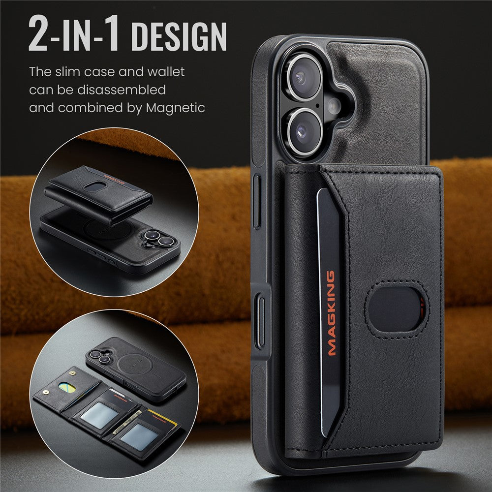 MAGKING K5 for iPhone 18 / 17 Case RFID Blocking 8 Card Holder PU Leather Phone Back Cover