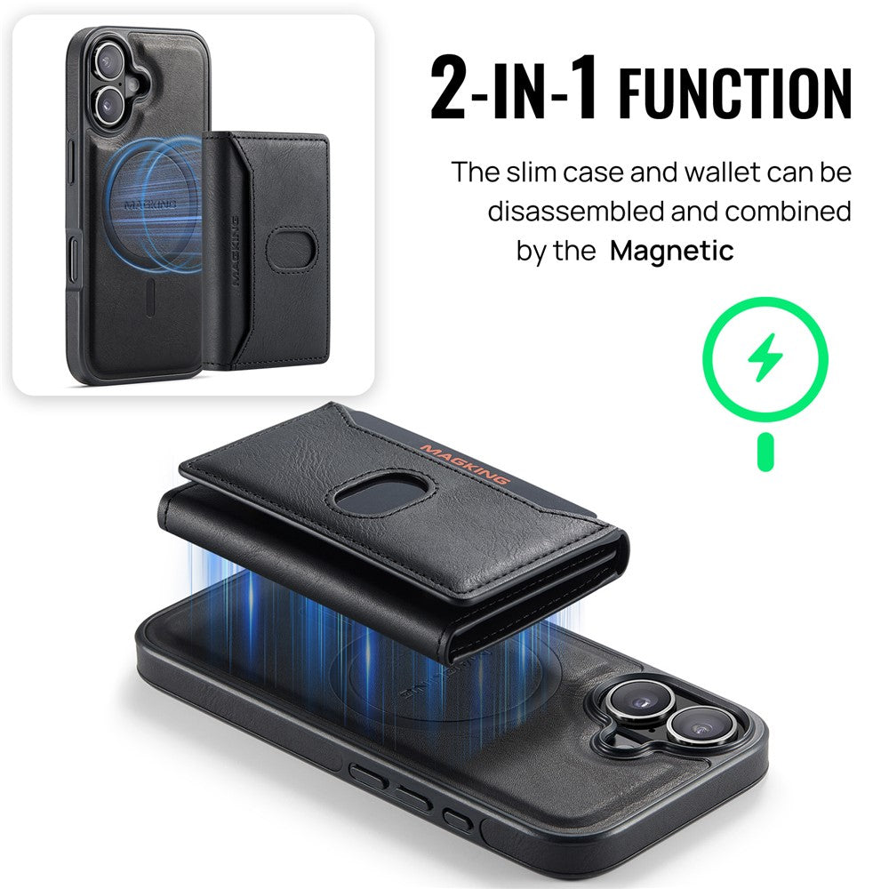 MAGKING K5 for iPhone 18 / 17 Case RFID Blocking 8 Card Holder PU Leather Phone Back Cover