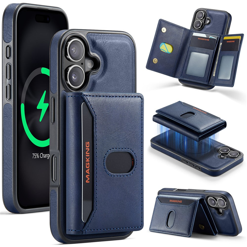 MAGKING K5 for iPhone 18 / 17 Case RFID Blocking 8 Card Holder PU Leather Phone Back Cover
