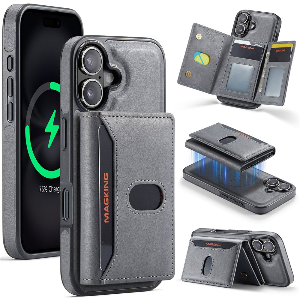 MAGKING K5 for iPhone 18 / 17 Case RFID Blocking 8 Card Holder PU Leather Phone Back Cover