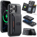 MAGKING K5 til iPhone 16 Pro Cover RFID Blokerende 8 Kortlommer PU Læder Telefon Bagside Cover