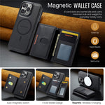 MAGKING K5 til iPhone 16 Pro Cover RFID Blokerende 8 Kortlommer PU Læder Telefon Bagside Cover