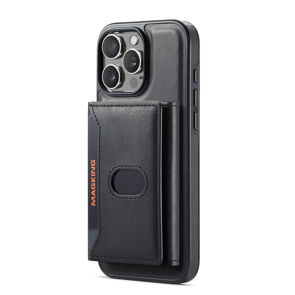 MAGKING K5 til iPhone 16 Pro Cover RFID Blokerende 8 Kortlommer PU Læder Telefon Bagside Cover