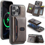 MAGKING K5 til iPhone 16 Pro Cover RFID Blokerende 8 Kortlommer PU Læder Telefon Bagside Cover
