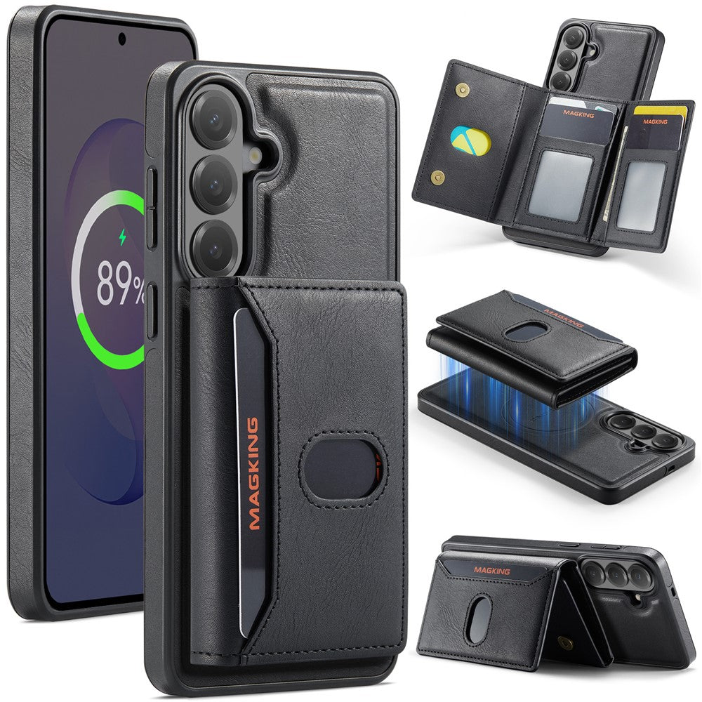 MAGKING K5 til Samsung Galaxy S26 FE Cover RFID-blokerende 8 kortholder PU-lædertelefonbagcover
