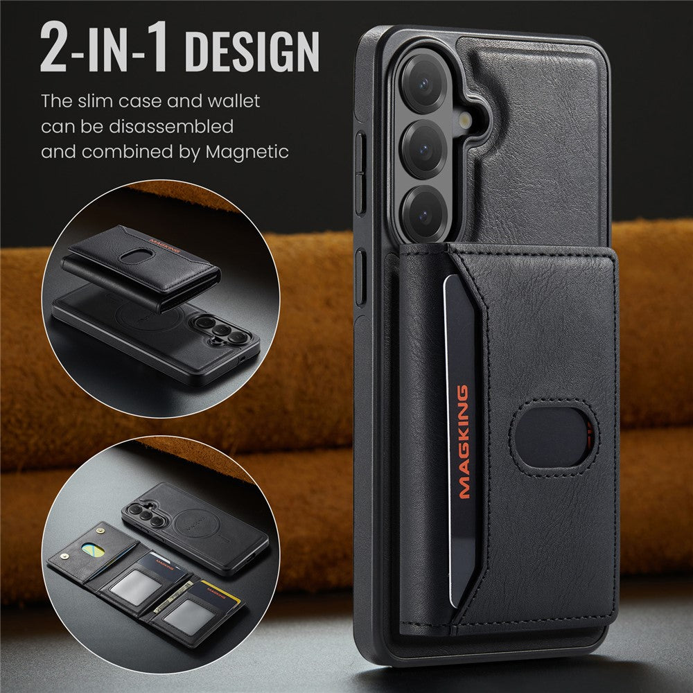 MAGKING K5 til Samsung Galaxy S26 FE Cover RFID-blokerende 8 kortholder PU-lædertelefonbagcover