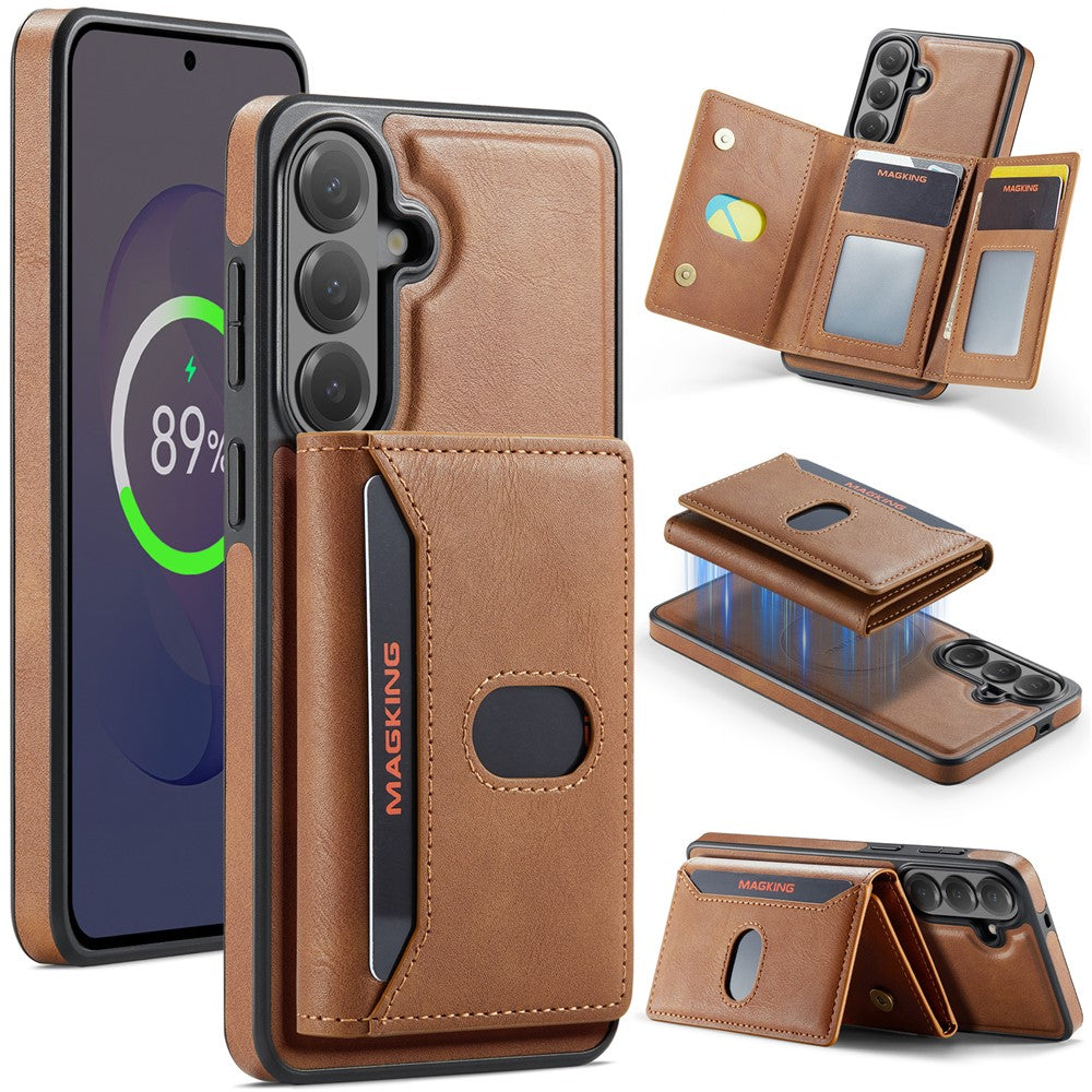 MAGKING K5 til Samsung Galaxy S26 FE Cover RFID-blokerende 8 kortholder PU-lædertelefonbagcover