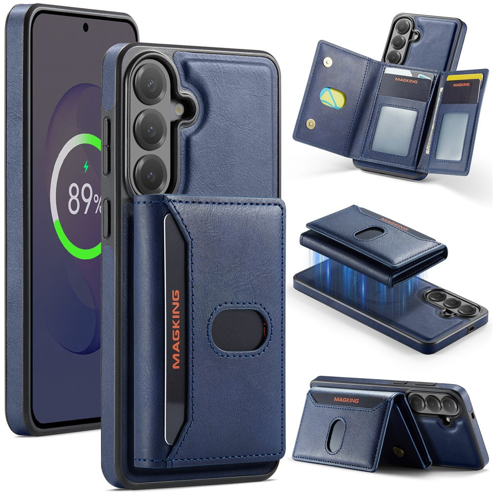 MAGKING K5 til Samsung Galaxy S26 FE Cover RFID-blokerende 8 kortholder PU-lædertelefonbagcover
