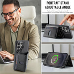 MAGKING K5 for Samsung Galaxy S26 Ultra Case RFID Blocking 8 Card Holder PU Leather Phone Back Cover