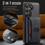 MAGKING K5 for Samsung Galaxy S25 Case RFID Blocking 8 Card Holder PU Leather Phone Back Cover