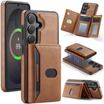 MAGKING K5 for Samsung Galaxy S25 Case RFID Blocking 8 Card Holder PU Leather Phone Back Cover