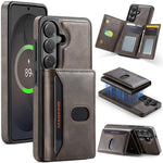 MAGKING K5 for Samsung Galaxy S25 Case RFID Blocking 8 Card Holder PU Leather Phone Back Cover