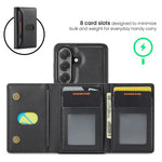 MAGKING K5 for Samsung Galaxy S25+ Case RFID Blocking 8 Card Holder PU Leather Phone Back Cover
