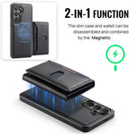 MAGKING K5 til Samsung Galaxy S24 FE Etui RFID-blokerende 8-kortholder PU-læder telefonbagcover