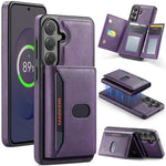 MAGKING K5 til Samsung Galaxy S24 FE Etui RFID-blokerende 8-kortholder PU-læder telefonbagcover