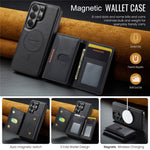 MAGKING K5 for Samsung Galaxy S24 Ultra Case RFID Blocking 8 Card Holder PU Leather Phone Back Cover