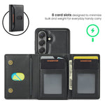 MAGKING K5 for Samsung Galaxy S24 Case RFID Blocking 8 Card Holder PU Leather Phone Back Cover