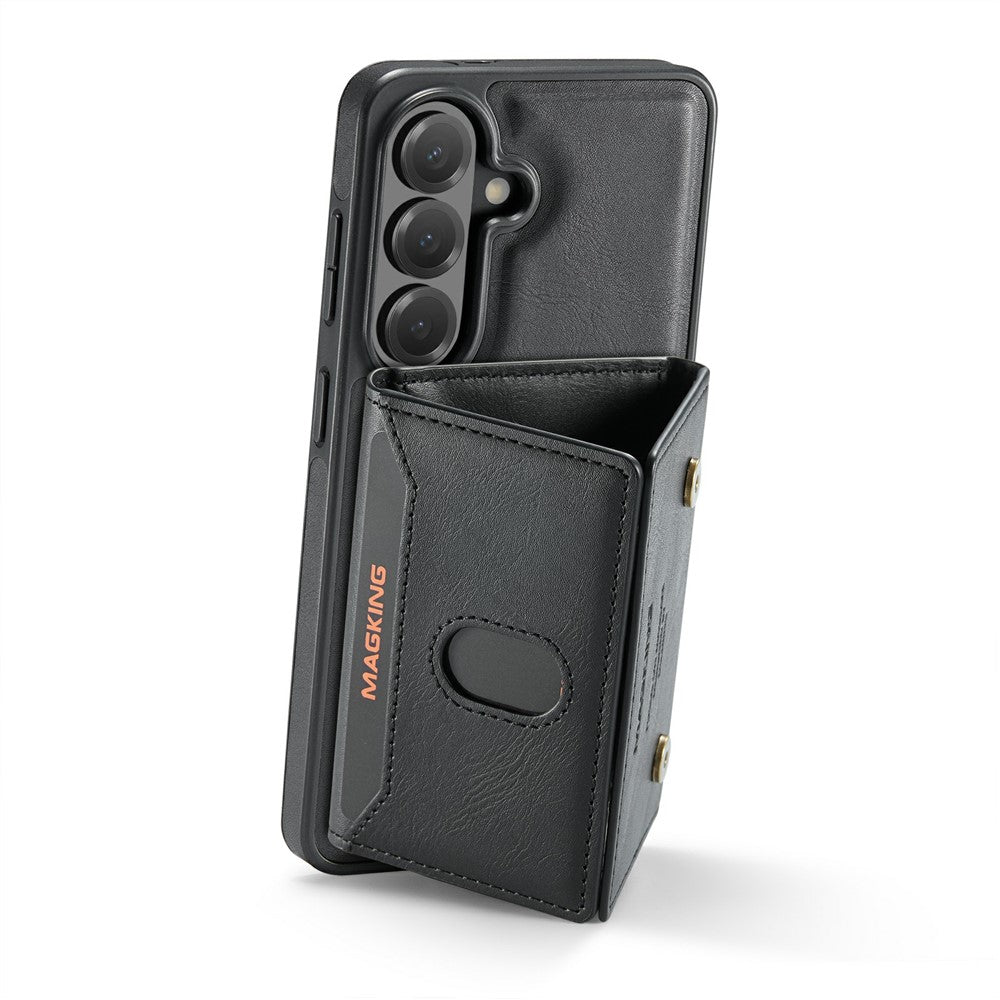 MAGKING K5 for Samsung Galaxy S24 Case RFID Blocking 8 Card Holder PU Leather Phone Back Cover
