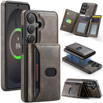 MAGKING K5 for Samsung Galaxy S24 Case RFID Blocking 8 Card Holder PU Leather Phone Back Cover