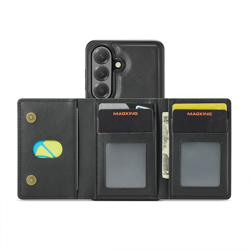 MAGKING K5 for Samsung Galaxy S24+ Case RFID Blocking 8 Card Holder PU Leather Phone Back Cover