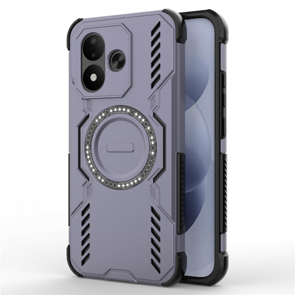 Xiaomi Redmi Note 17 4G (Global) / Note 17 5G (Global) / Note 17 (Indien/Kina) 5G magnetisk etui Butterfly Armor Hollow varmeafledende PC + TPU-telefonetui