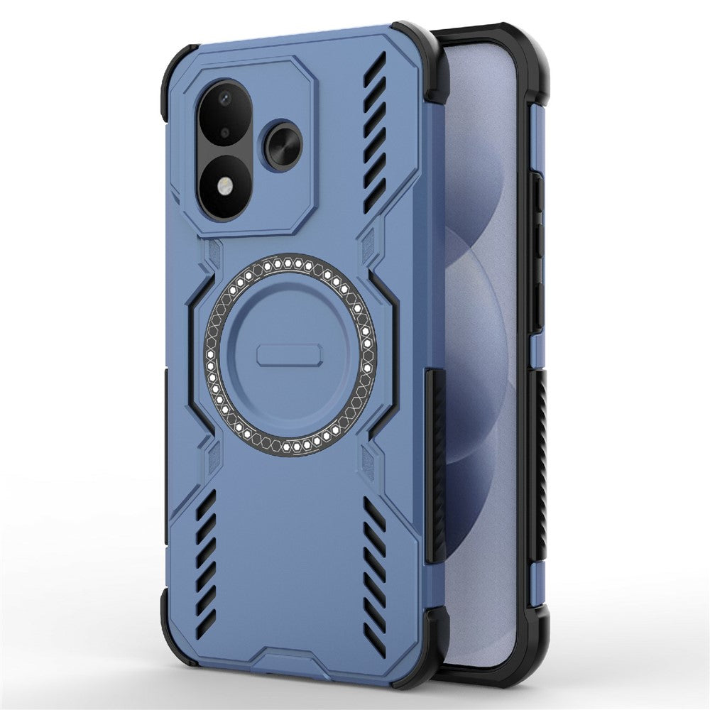 Xiaomi Redmi Note 17 4G (Global) / Note 17 5G (Global) / Note 17 (Indien/Kina) 5G Magnetiskt skal Butterfly Armor Hollow Värmeavledande PC + TPU mobilskal