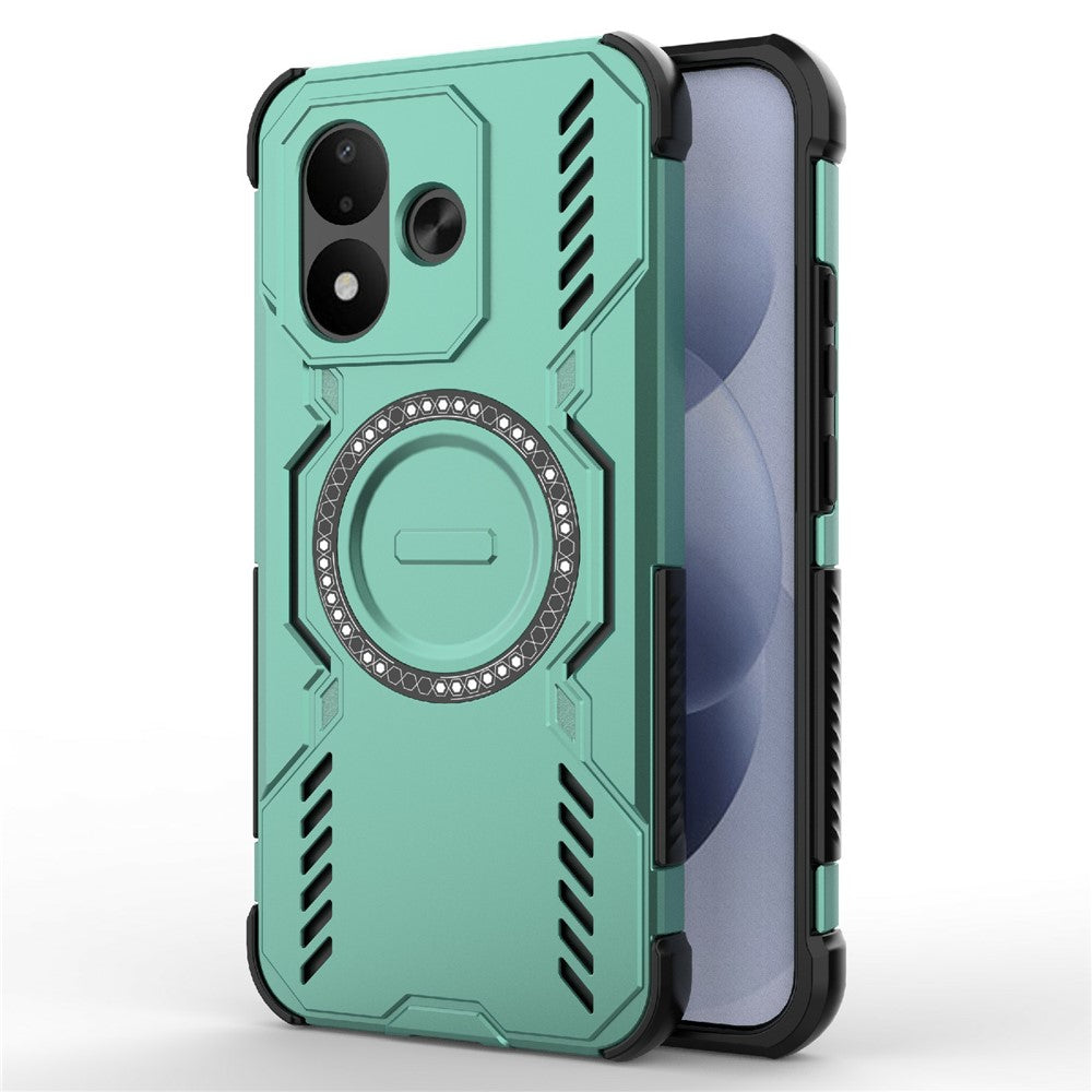 Xiaomi Redmi Note 17 4G (Global) / Note 17 5G (Global) / Note 17 (Indien/Kina) 5G magnetisk etui Butterfly Armor Hollow varmeafledende PC + TPU-telefonetui
