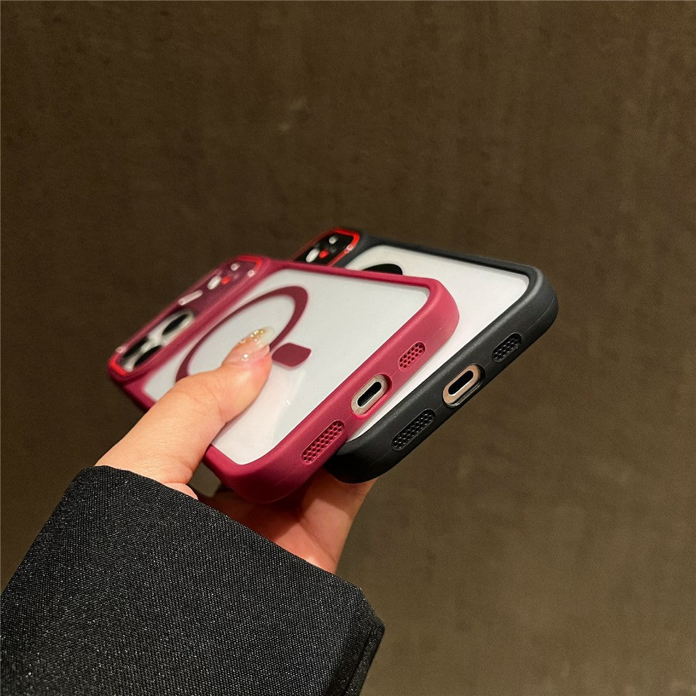 iPhone 16 Pro TPU+PC-mobilskal kompatibelt med MagSafe Clear Back Cover