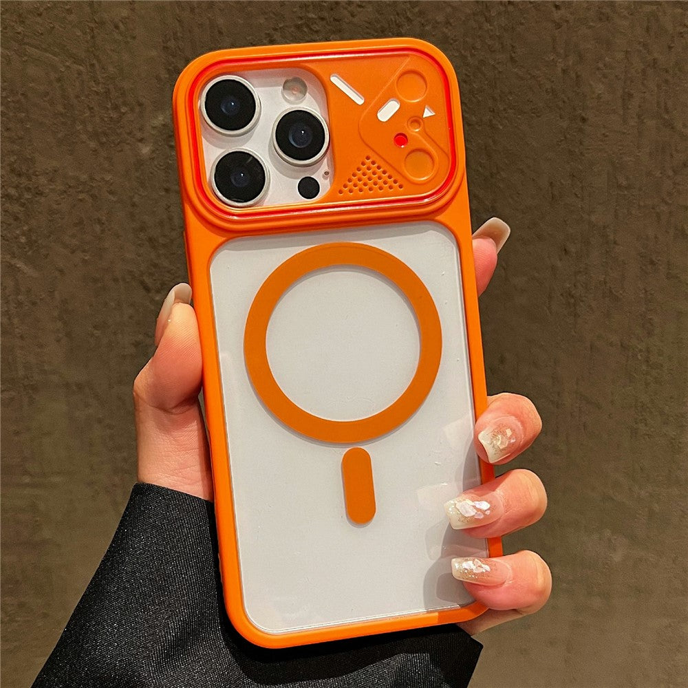 For iPhone 16 Pro Max TPU+PC Phone Case Compatible with MagSafe Clear Back Cover