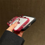 For iPhone 16 Pro Max TPU+PC Phone Case Compatible with MagSafe Clear Back Cover